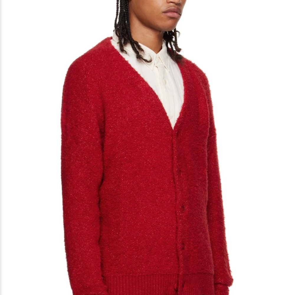 Levi's Coit Boxy Red Boucle Cardigan Sweater